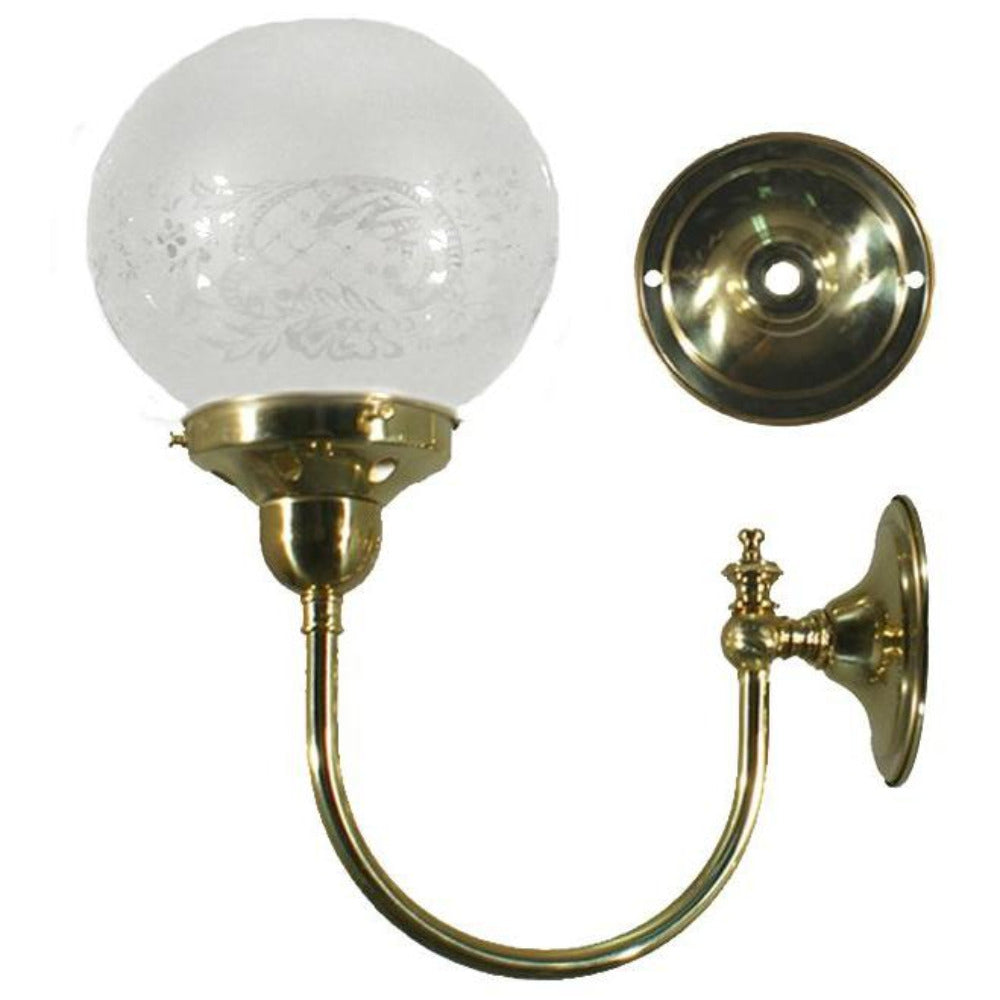 Buy Wall Sconce Australia Luke Wall Light Brass With Sheffield Glass - 3000187