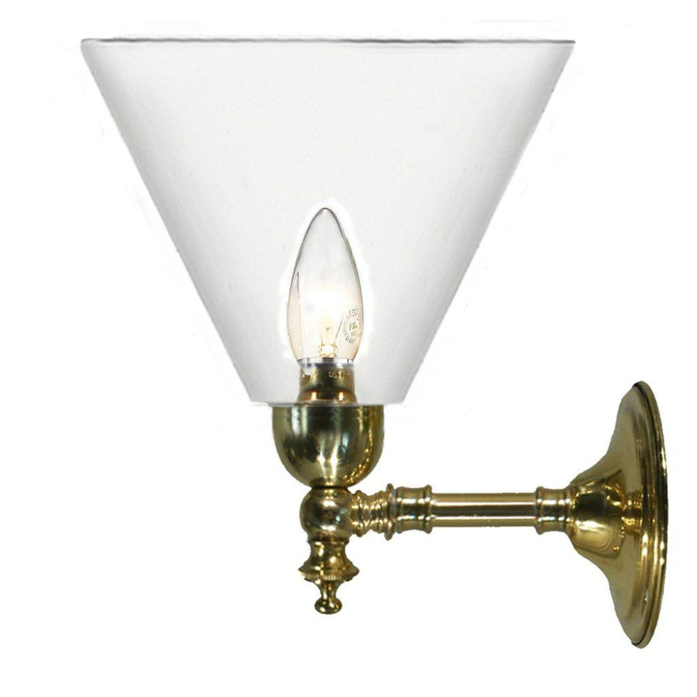 Buy Wall Sconce Australia Waubra Wall Light Brass With Cono Clear Glass - 3000333