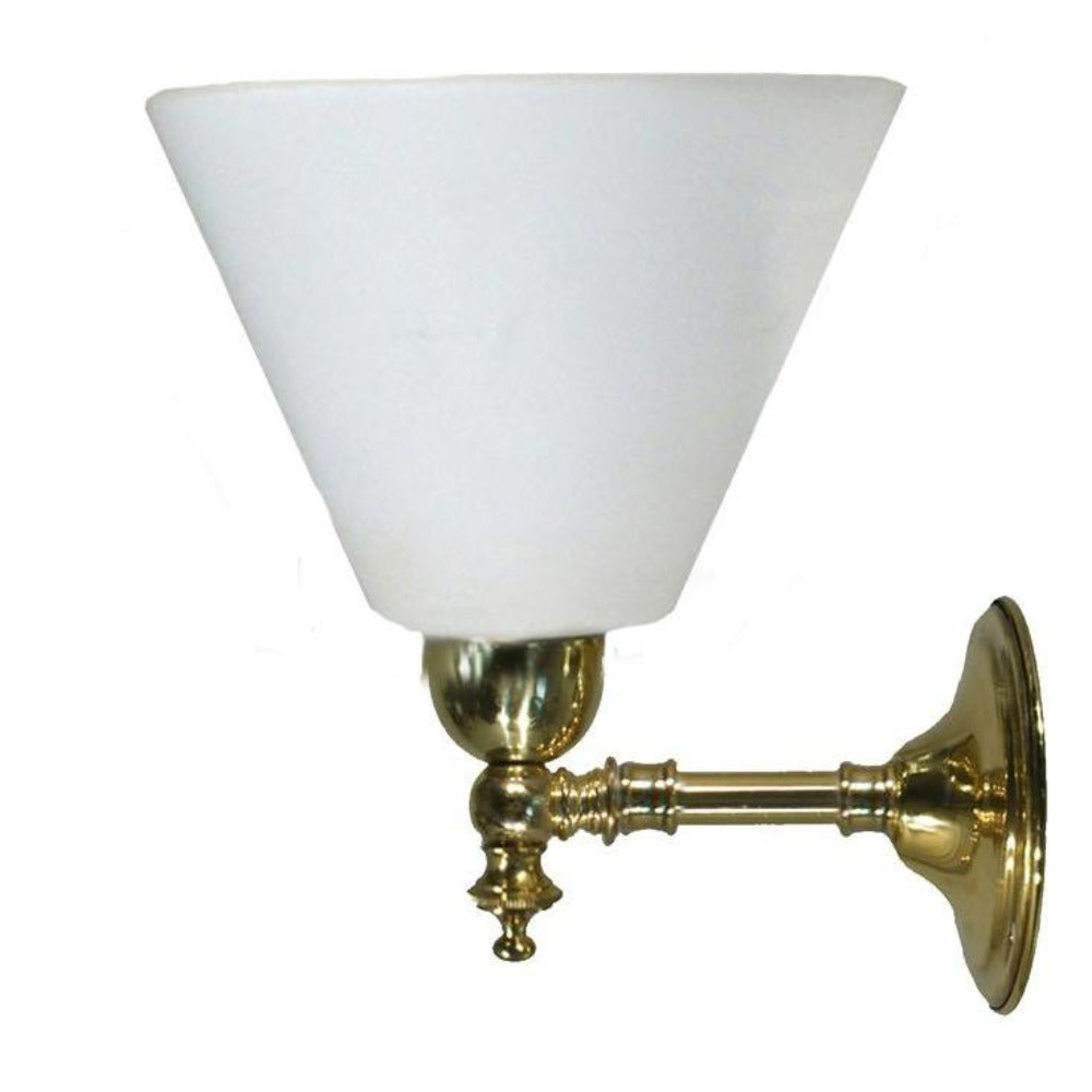 Buy Wall Sconce Australia Waubra Wall Light Brass With Cono Opal Glass - 3000334