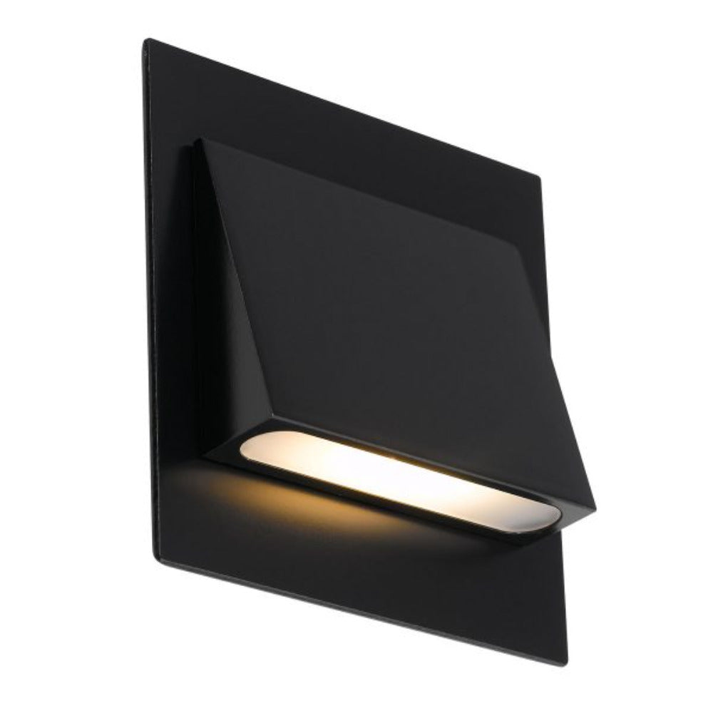 Brea Recessed Square Stair Light 3W LED 3000K Black - BREA 3-BK83