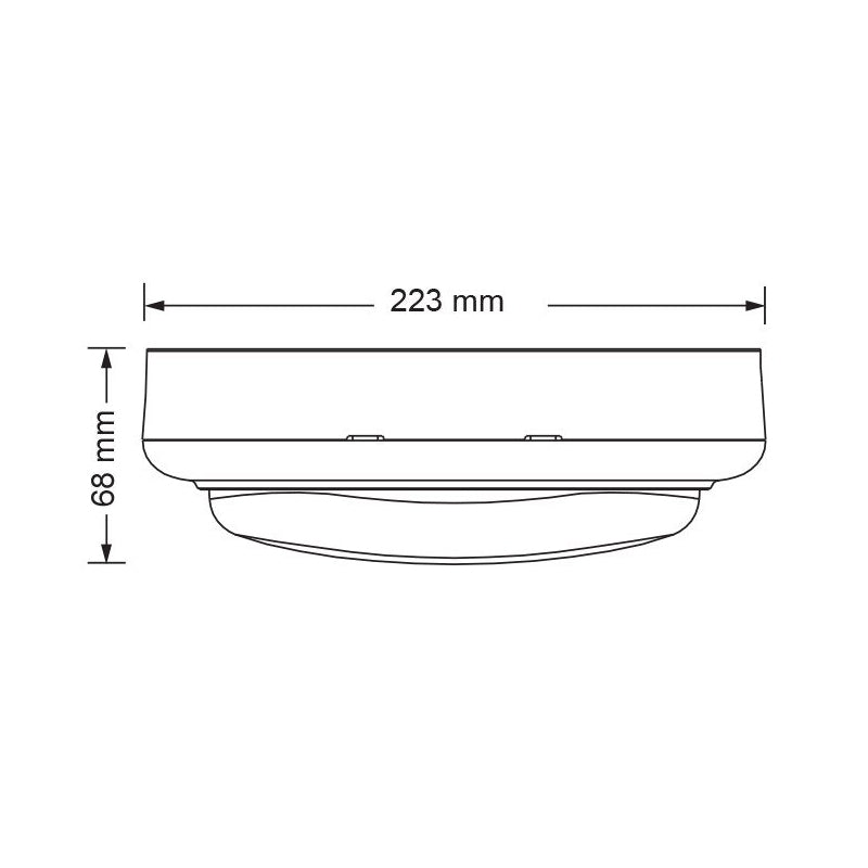 Oval LED Bunker Light White Polycarbonate 3CCT - SL7271TC/WH
