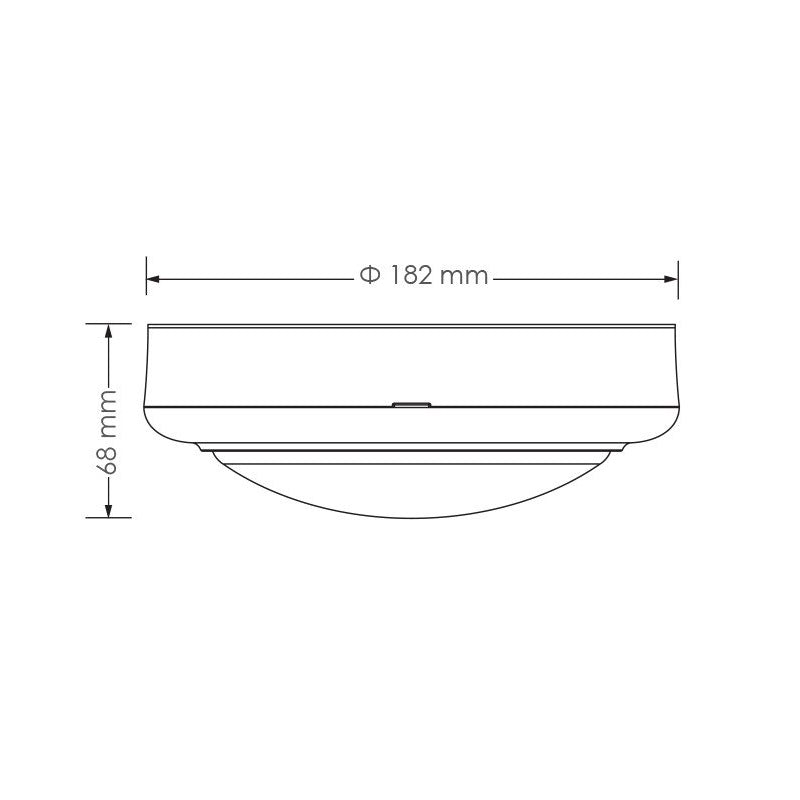 Round LED Bunker Light With Sensor White Polycarbonate 3CCT - SL7272TC/WH/S