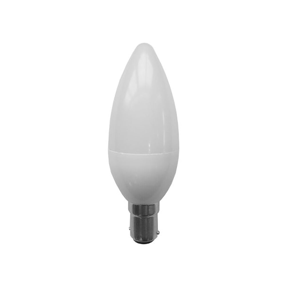 Buy LED Globes Australia Candle LED Globe SBC 6W 240V Frosted Aluminium 3000K - CAN28A