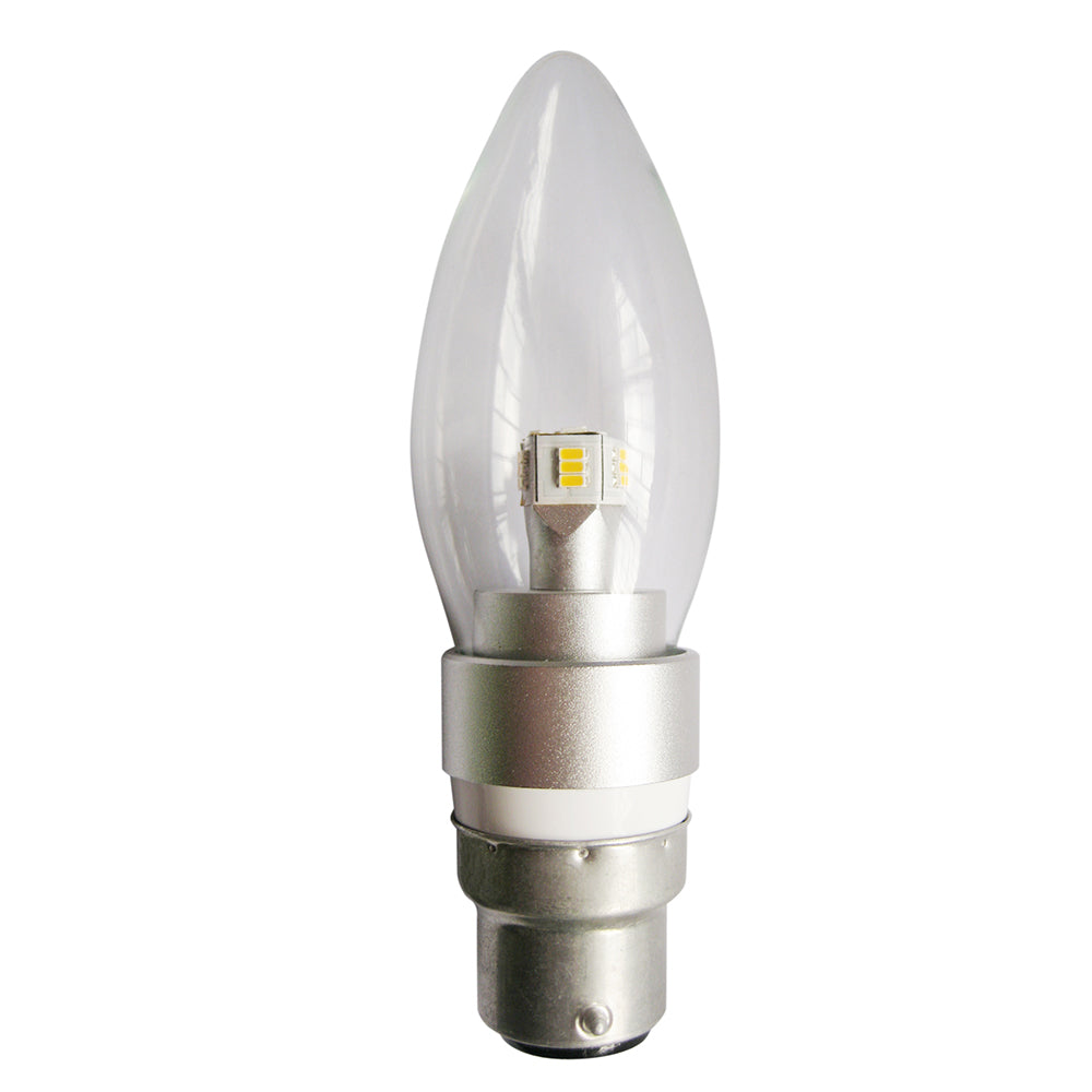 Buy LED Globes Australia Candle LED Globe BC 4W 240V L113mm Clear Glass 5000K - CAN6D