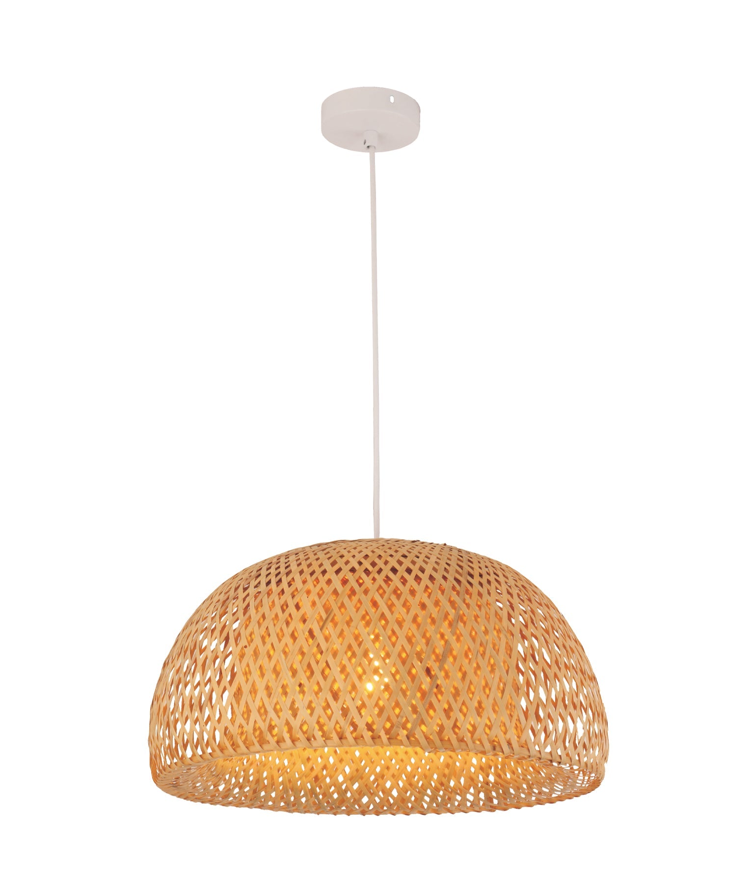 Buy Pendant Lights Australia Interior Natural Bamboo Finish 1 Light Pendant 450mm - CANASTA2