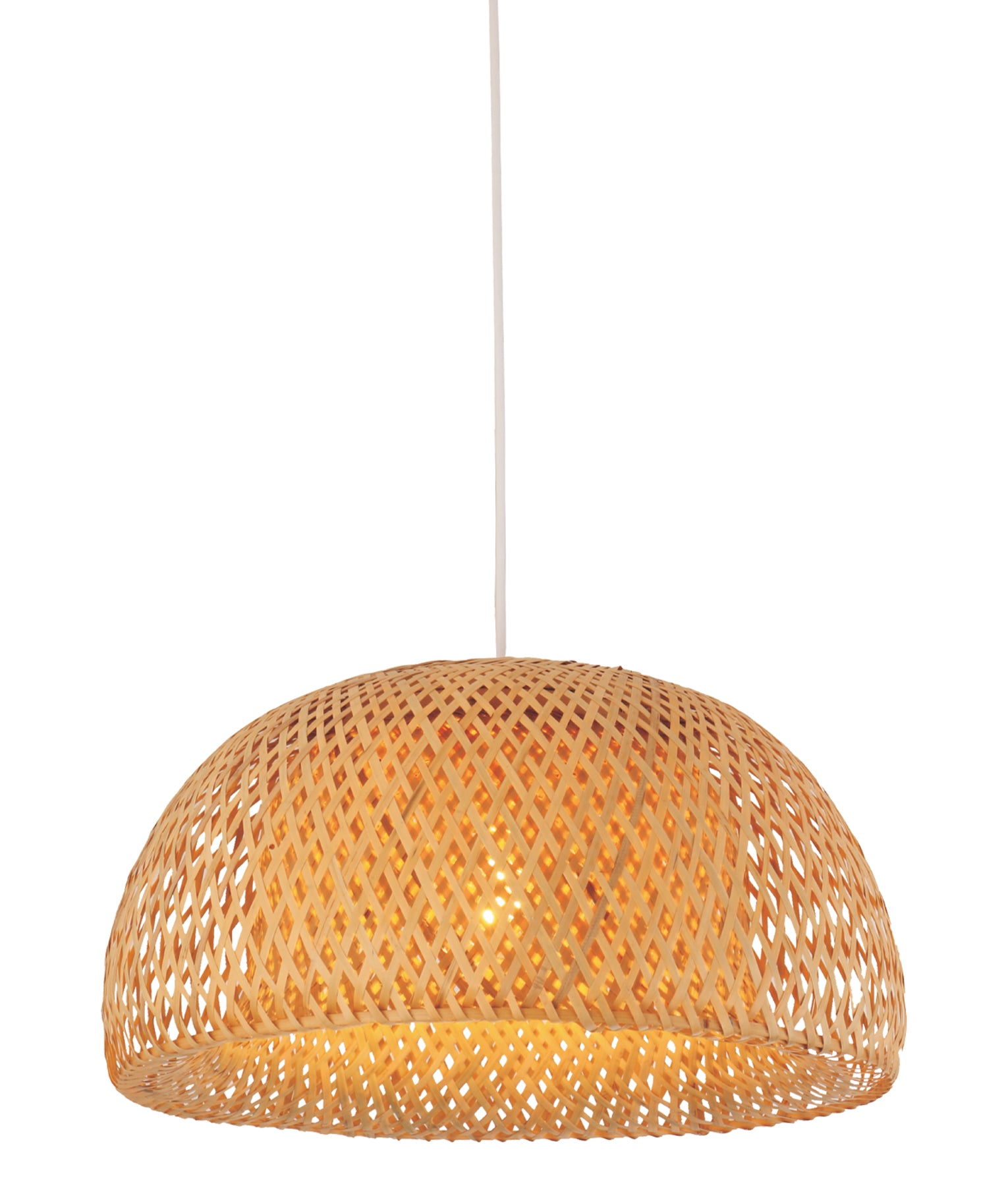 Buy Pendant Lights Australia Interior Natural Bamboo Finish 1 Light Pendant 450mm - CANASTA2