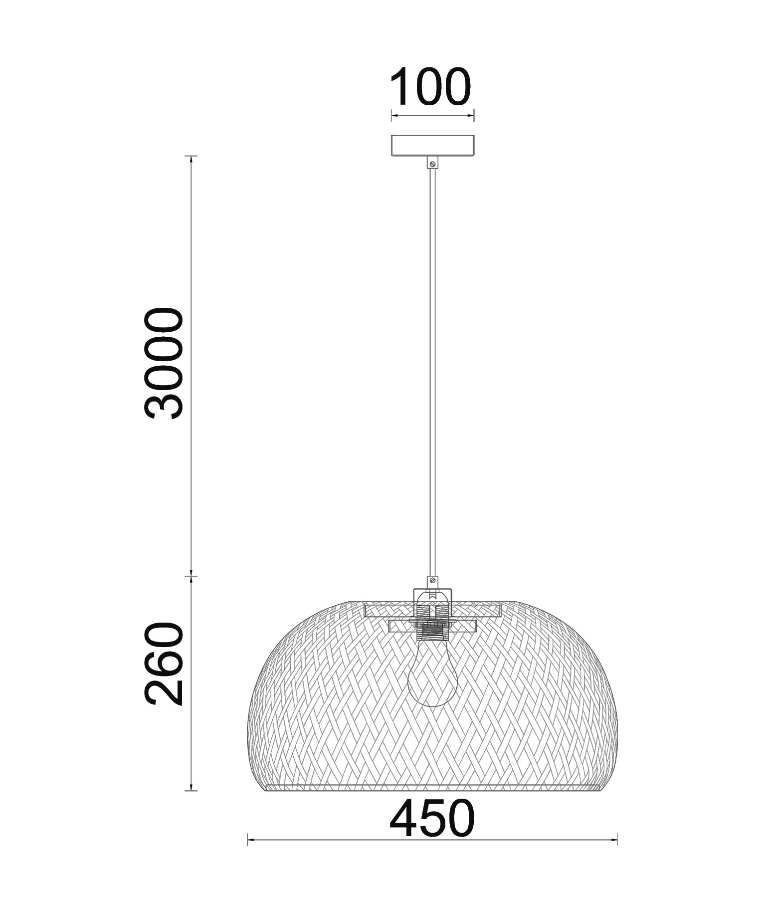 Buy Pendant Lights Australia Interior Natural Bamboo Finish 1 Light Pendant 450mm - CANASTA2