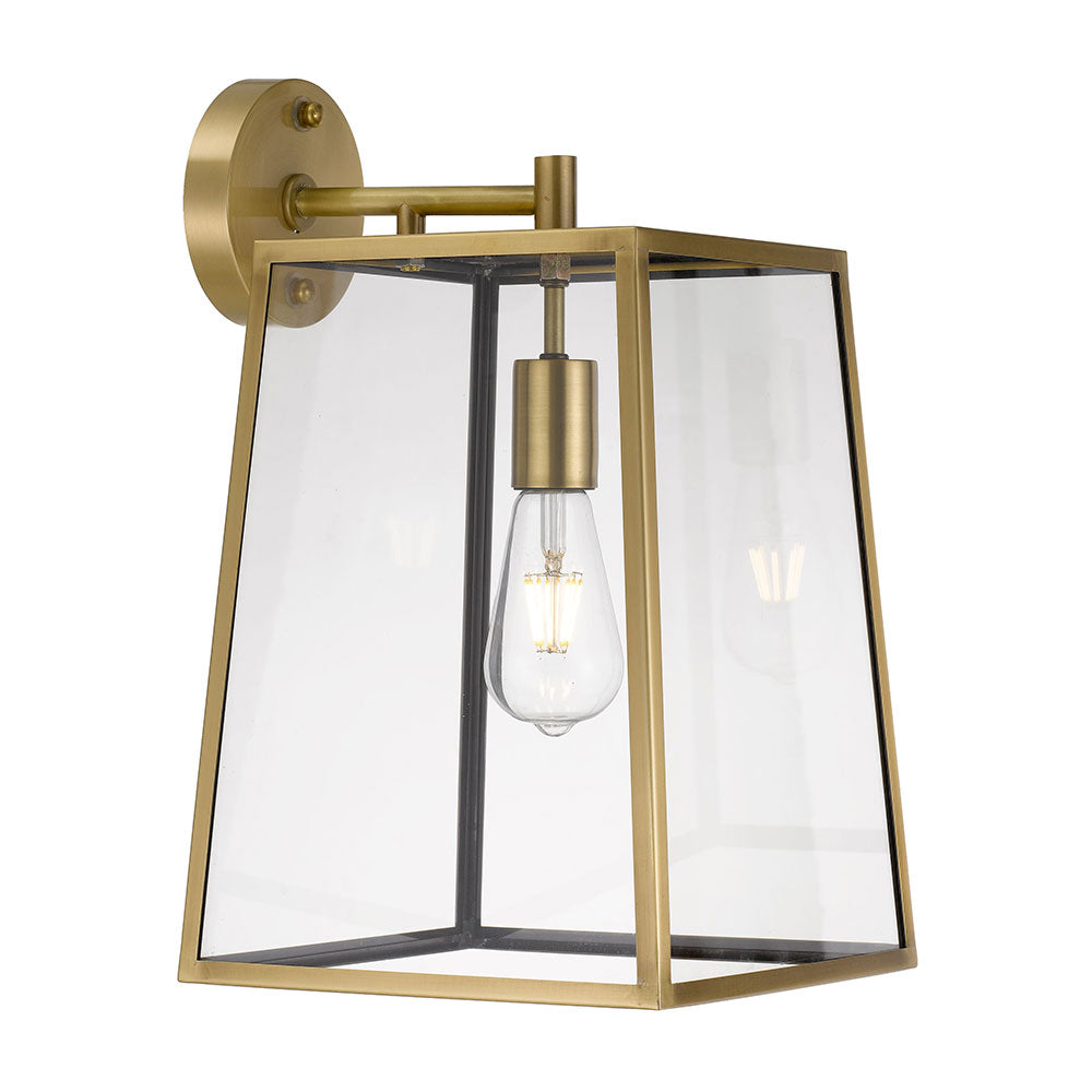 Buy Outdoor Wall Lanterns Australia Cantena 1 Light Large Wall Light Antique Brass - CANTENA WB25-AB