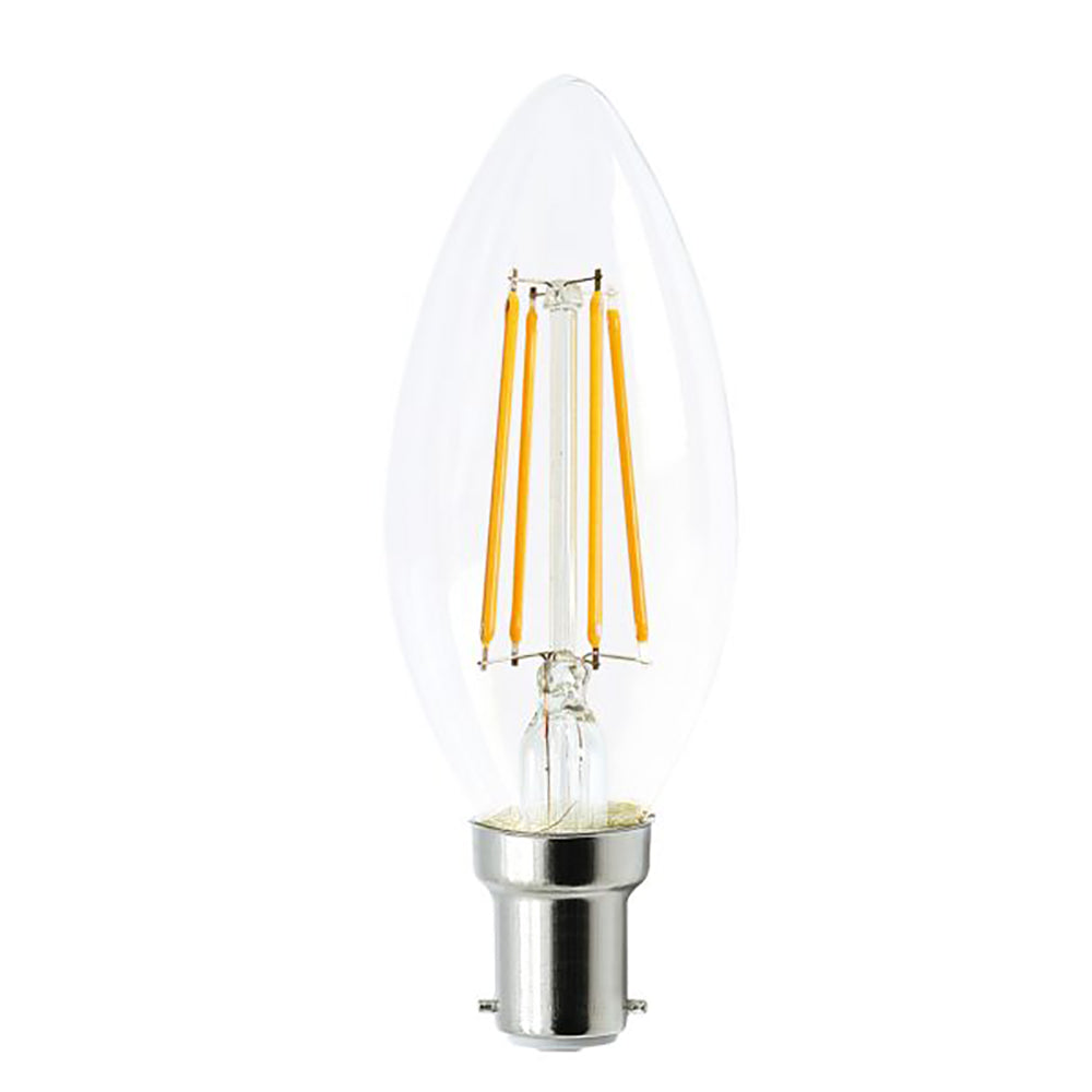 Candle LED Filament Globe SBC 4W 240V Glass 2700K - CF42DIM