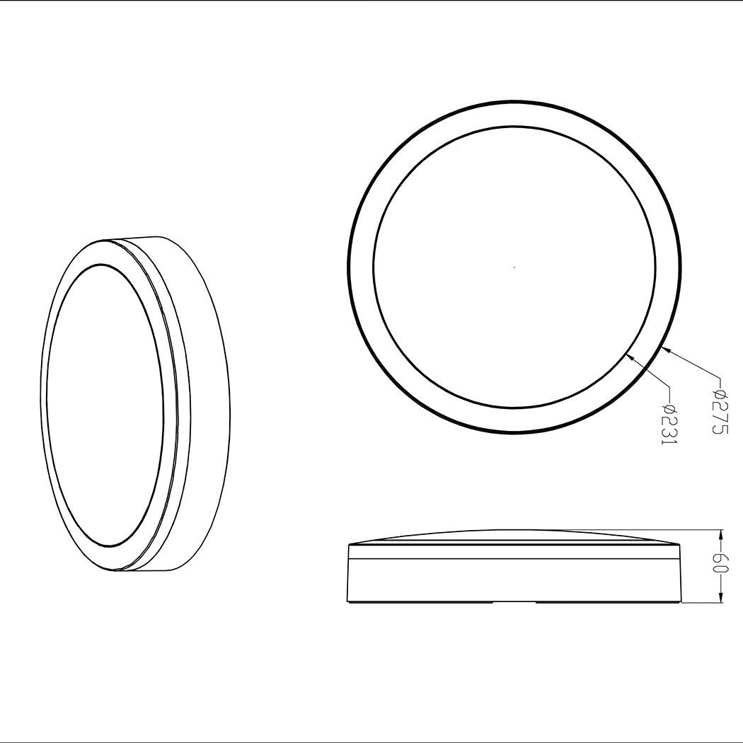 COOPER LED Surface Mounted Downlight 18W Black 3CCT - SE7192TC/BK/EM