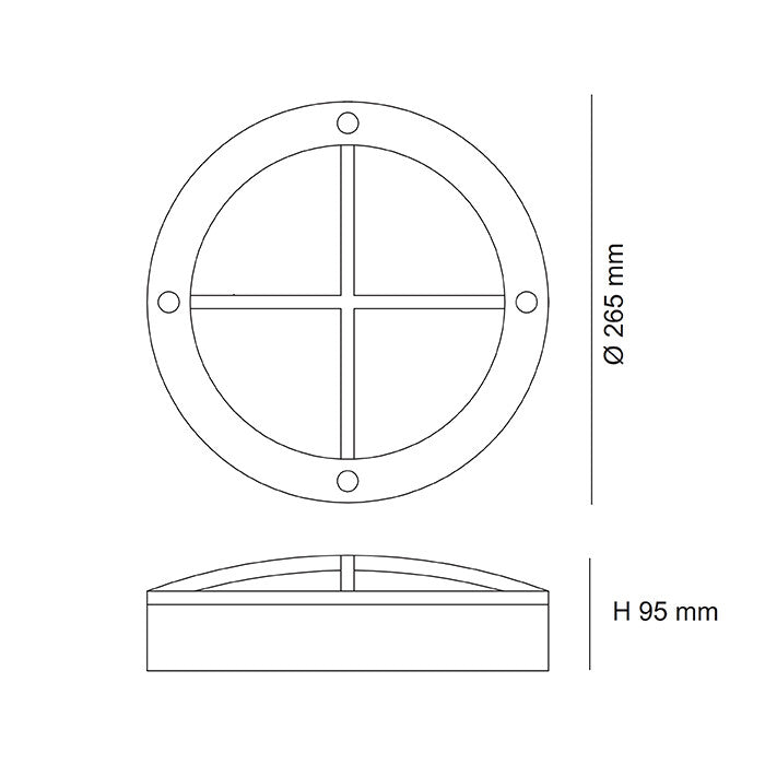 Buy Bunker Lights Australia Cooper Bunker Light 16W Black Aluminium 3CCT - SE7082TC/BK