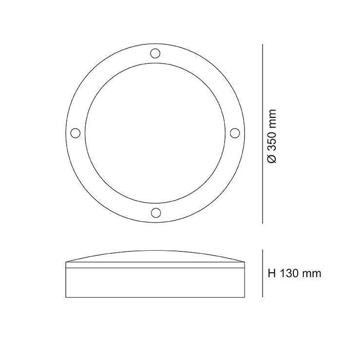 COOPER LED Surface Mounted Downlight 23W Silver Aluminium 3CCT - SE7083TC/SL