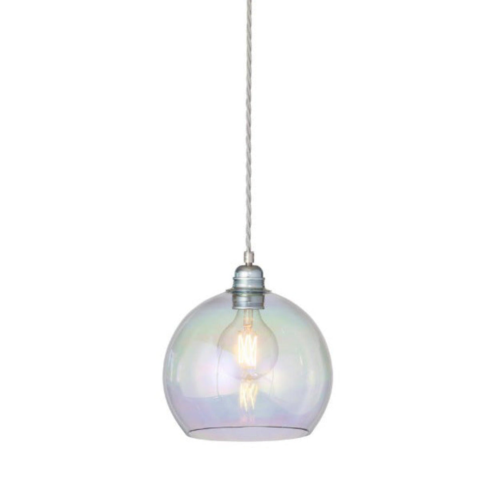 Buy Pendant Lights Australia Rowan Pendant Light W220mm Glass Matt Silver - LA101