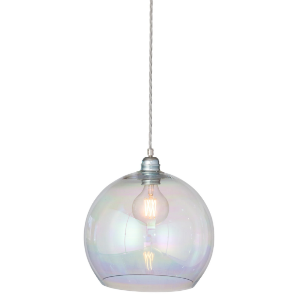 Buy Pendant Lights Australia Rowan Pendant Light W280mm Glass Matt Silver - LA101