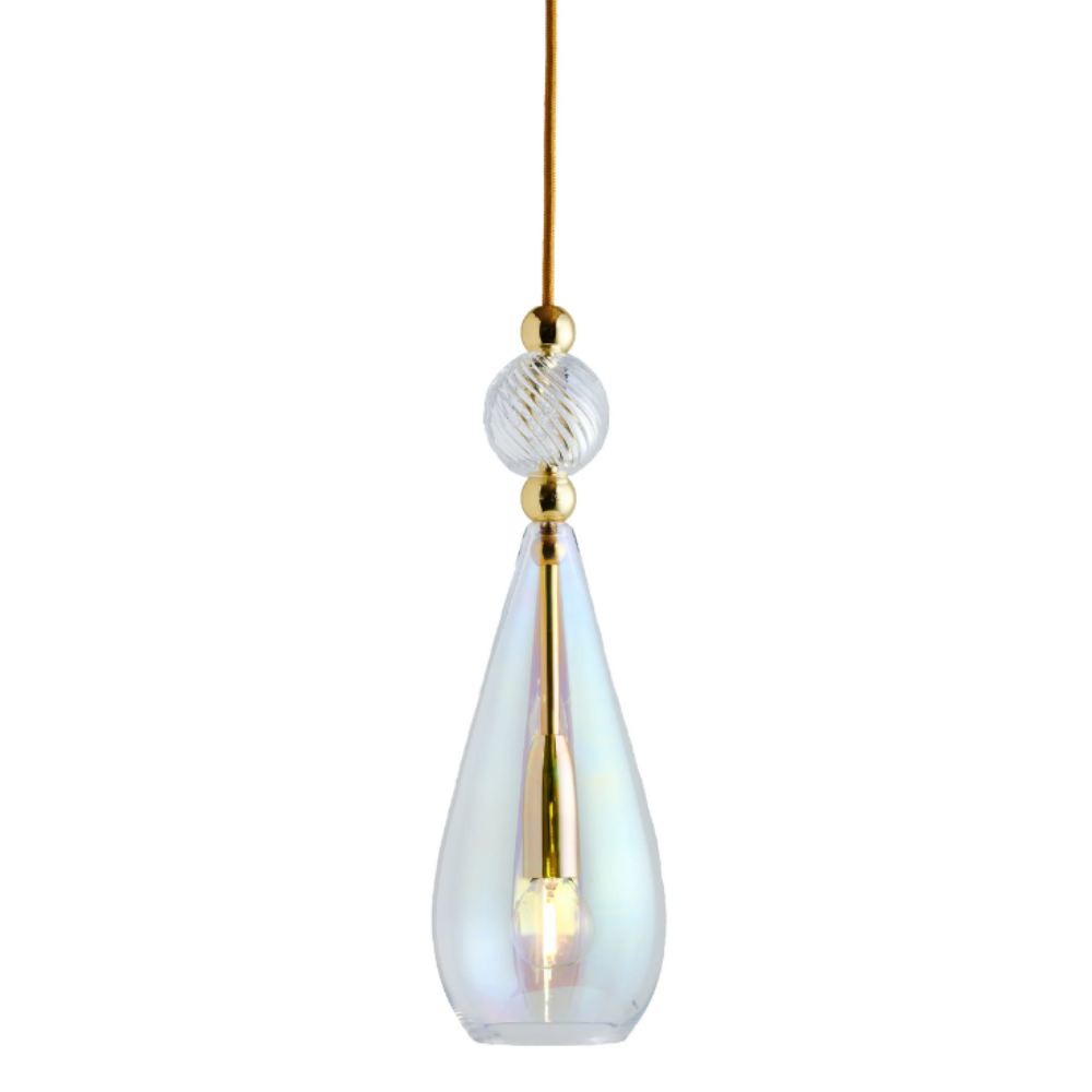 Buy Pendant Lights Australia Smykke Pendant Light W125mm Glass Swirl Ball - LA1011