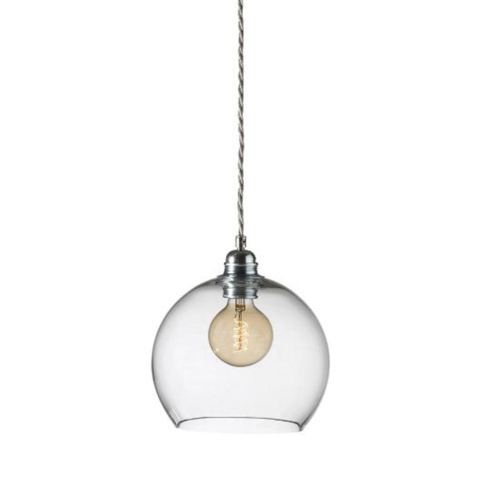 Buy Pendant Lights Australia Rowan Pendant Light W220mm Glass Matt Silver - LA101