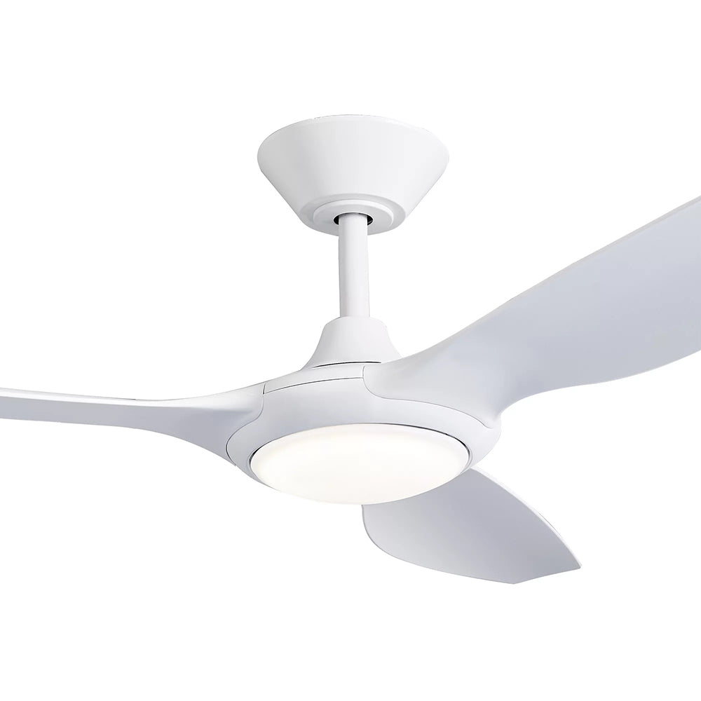 Buy DC Ceiling Fans With Light Australia Delta DC Ceiling Fan 56" Matte White LED Light Matte White - DEL56MWLED