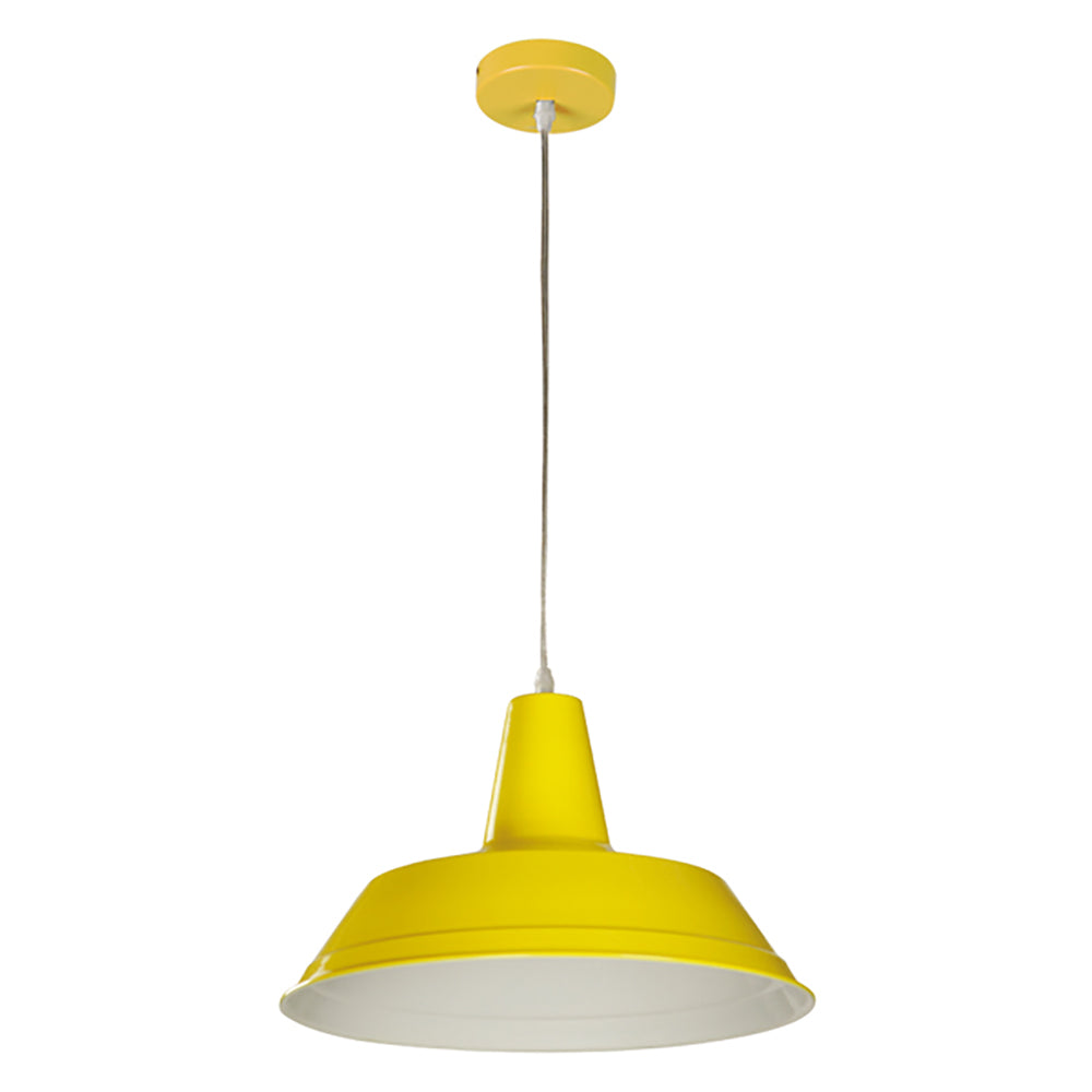 Buy Pendant Lights Australia Divo Angled Dome Shape 1 Light Pendant Yellow - DIVO9