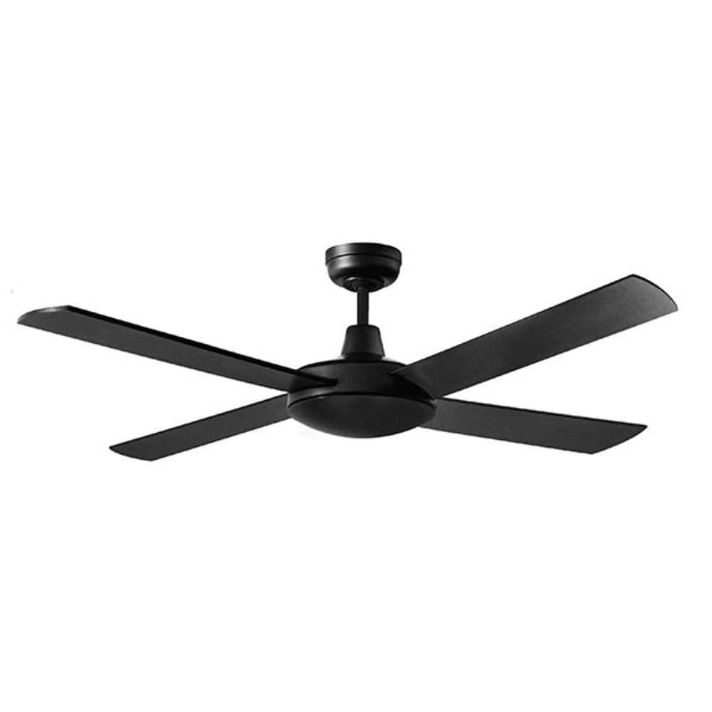 Buy AC Ceiling Fans Australia Lifestyle 52" 4 Blade Ceiling Fan Only Matt Black - DLS134M