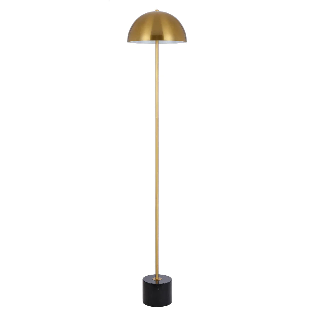 Domez Floor Lamp Antique Gold Iron Black Marble - DOMEZ FL-BKMAG