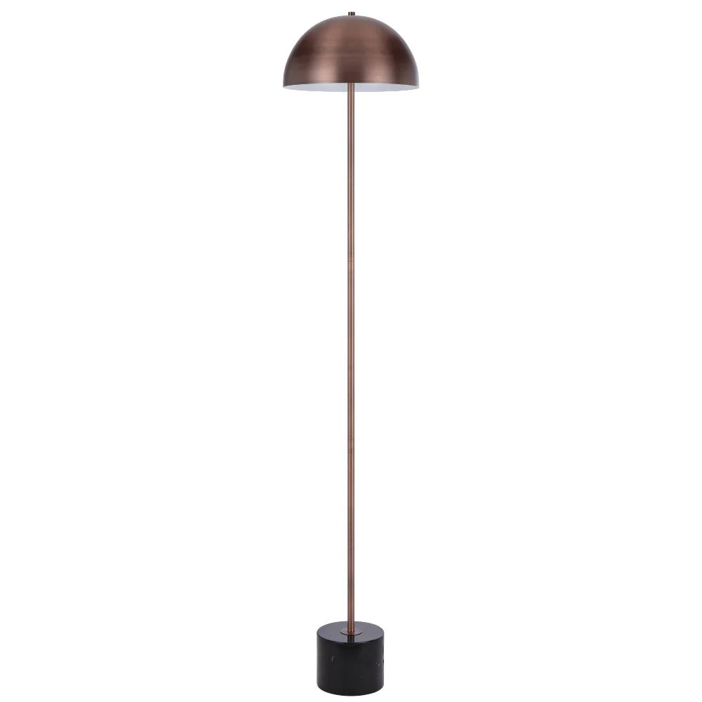 Domez Floor Lamp Bronze Iron Black Marble - DOMEZ FL-BKMBZ