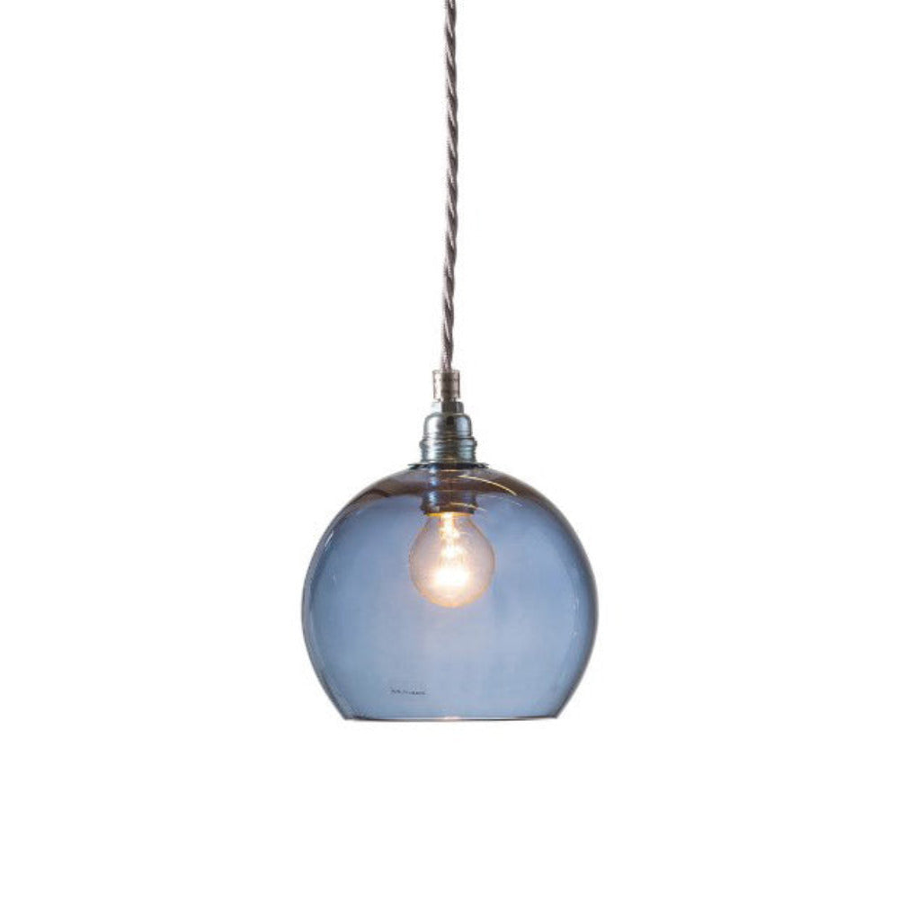 Buy Pendant Lights Australia Rowan Pendant Light W155mm Glass Matt Silver - LA1015