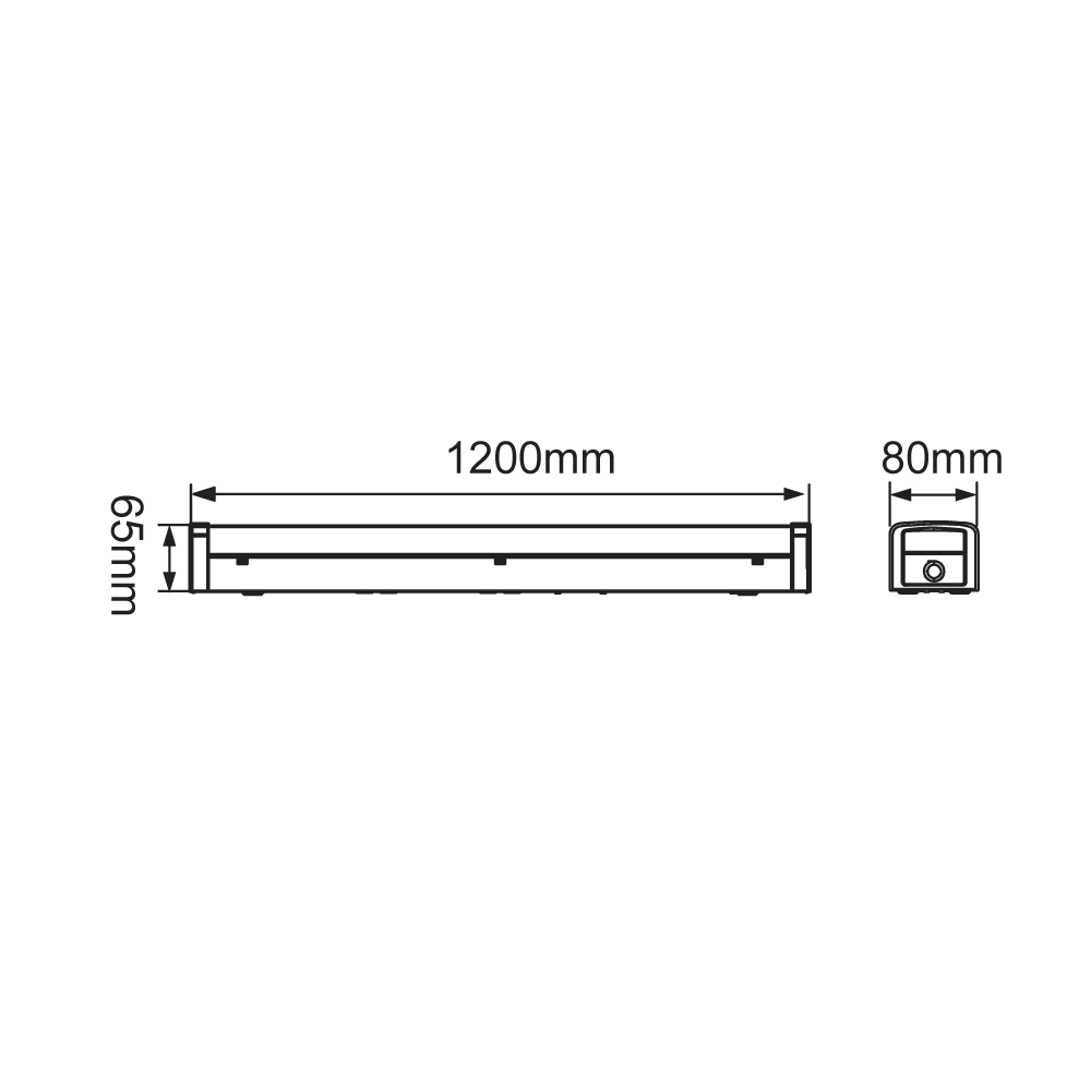 Buy LED Batten Lights Australia Stellar V LED Batten Light With Sensor L1200mm White Metal 5 CCT - 211024DS