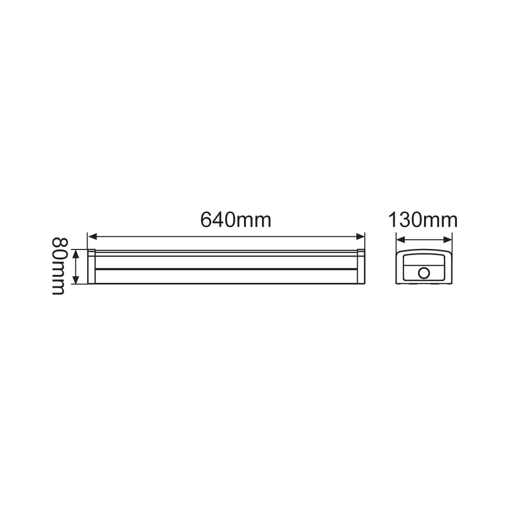 Buy LED Batten Lights Australia Stellar V Wide LED Batten Light L640mm  White Metal 5 CCT - 211025