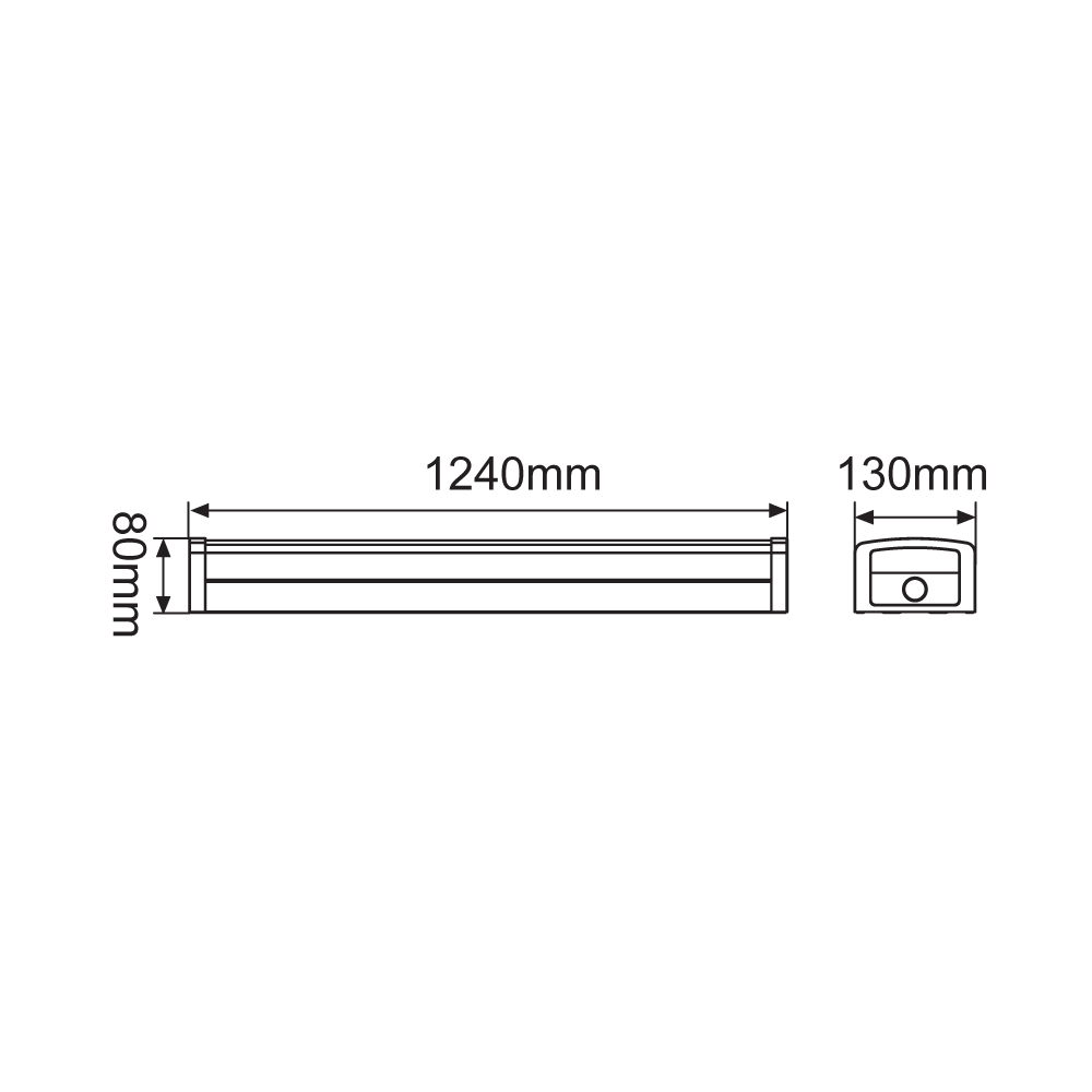 Buy LED Batten Lights Australia Stellar V Wide LED Batten Light L1240mm  White Metal 5 CCT - 211026