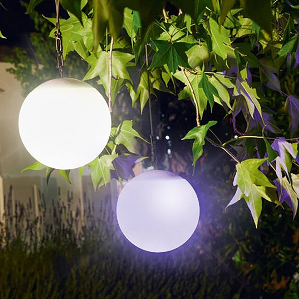 Buy Outdoor Pendant Lights Australia LED Hanging Ball Pendant Light Battery White Plastic RGB - LL0501