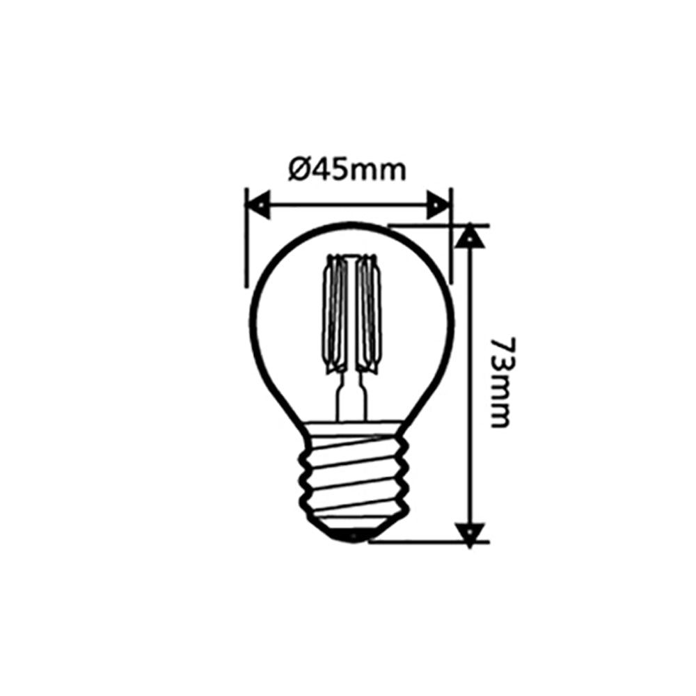 Buy LED Filament Globes Australia Fancy Round LED Filament Globe ES 4W 240V Frosted Glass 6000K - FR44D