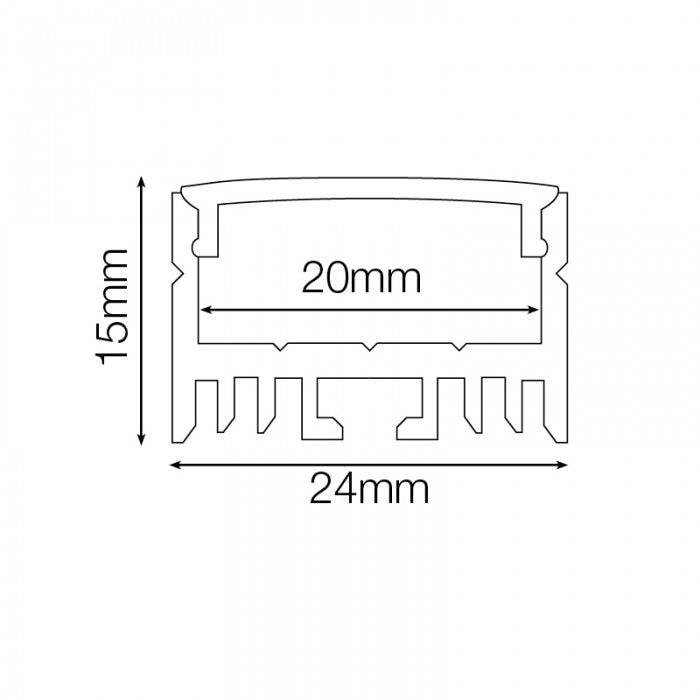 Buy Uncategorized Australia Aluminium base ONLY to house LED strips - EXT20