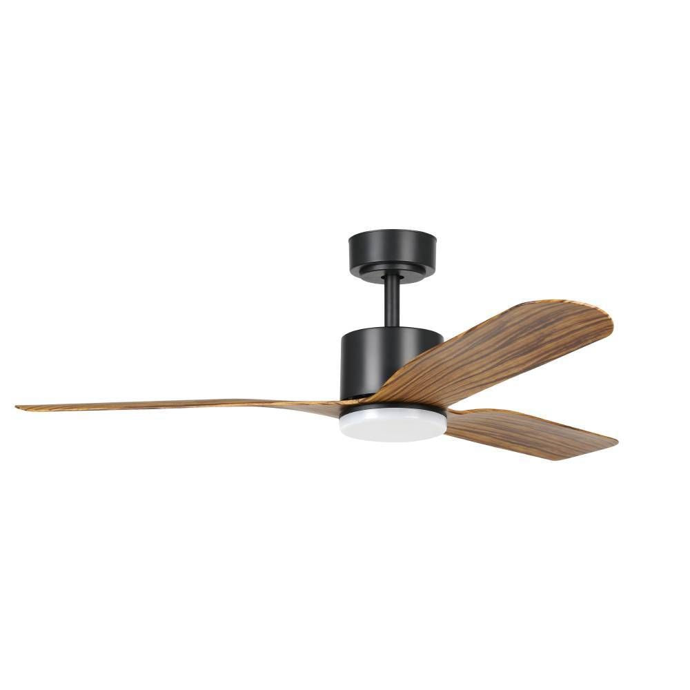 ILUKA DC Ceiling Fan 52" Black & Wood With LED - 20537815