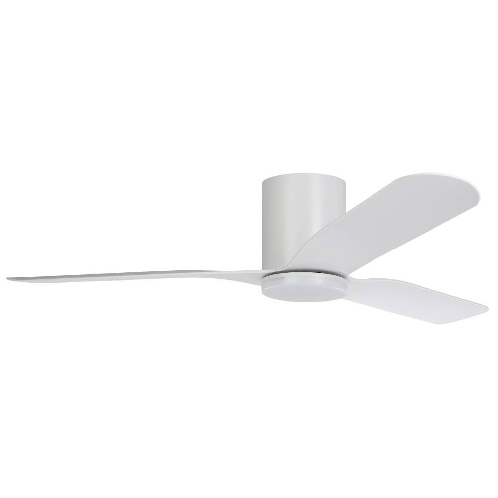 ILUKA Hugger DC Ceiling Fan 52" Matt White With LED - 20538301