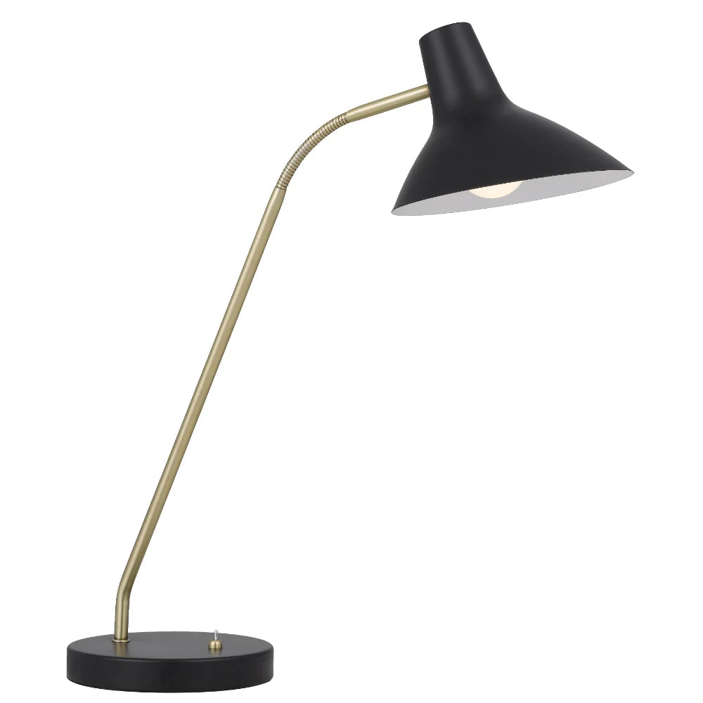 Buy Desk Lamps Australia Farbon 1 Table Lamp Black Metal - FARBON TL-BK