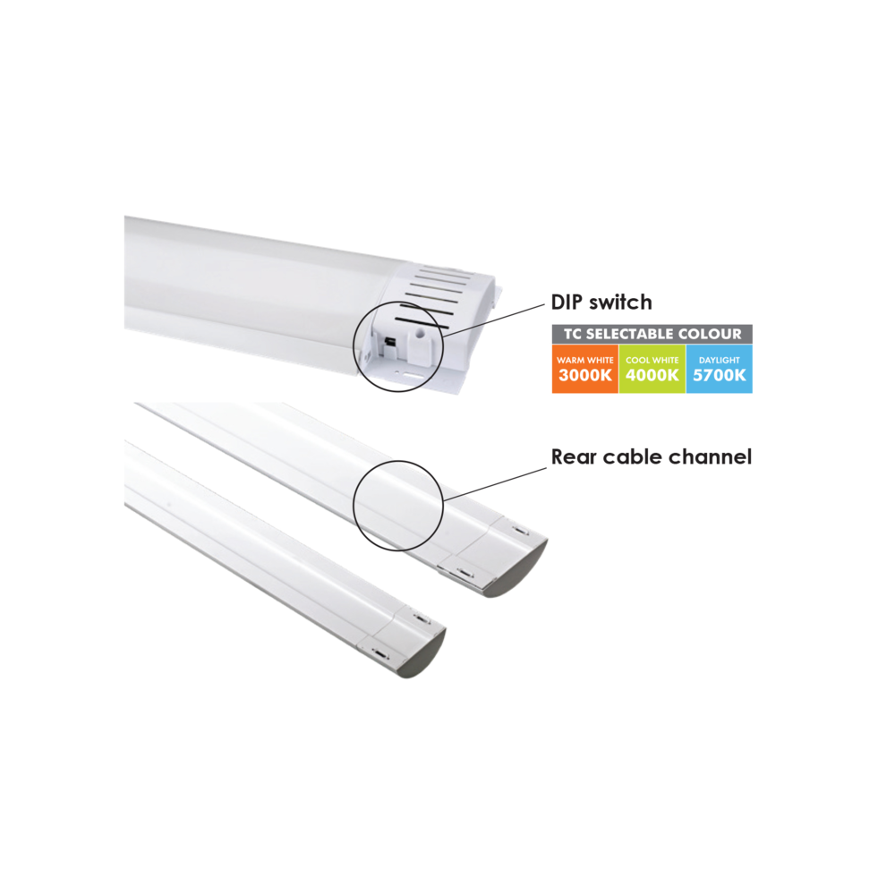 Blade LED Batten Light 35W White Aluminium 3CCT - SL9707/150TC