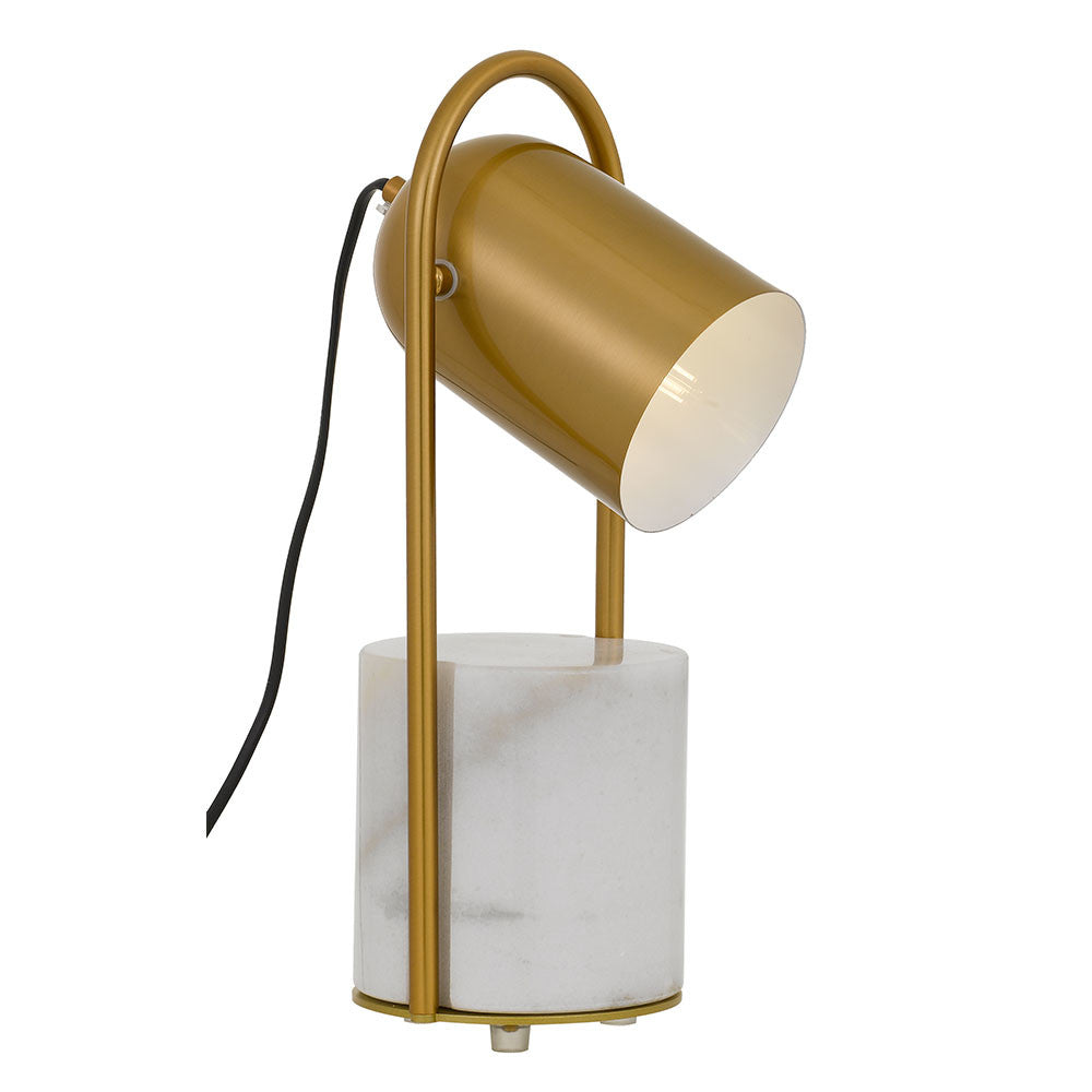 Buy Table Lamps Australia Fidel 1 Light Table Lamp White & Antique Gold - FIDEL TL-WHAG