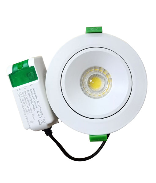 FIREFLY LED Gimbal Dimmable Tri-CCT Recessed Downlight White 8W - FIREFLY01A