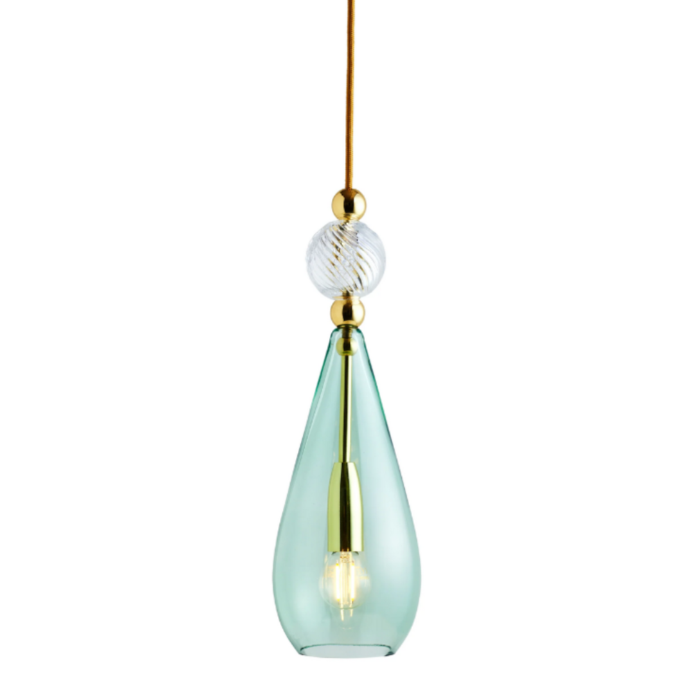 Buy Pendant Lights Australia Smykke Pendant Light W125mm Glass Swirl Ball - LA1011