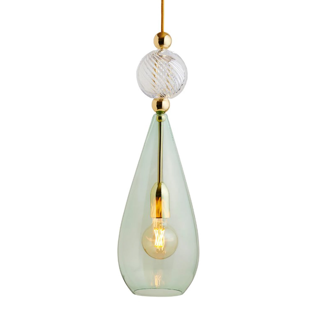 Buy Pendant Lights Australia Smykke Pendant Light W180mm Glass Swirl Ball - LA1019