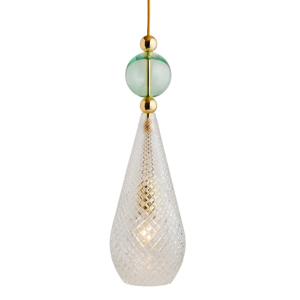 Buy Pendant Lights Australia Smykke Pendant Light W180mm Check Clear Glass - LA101