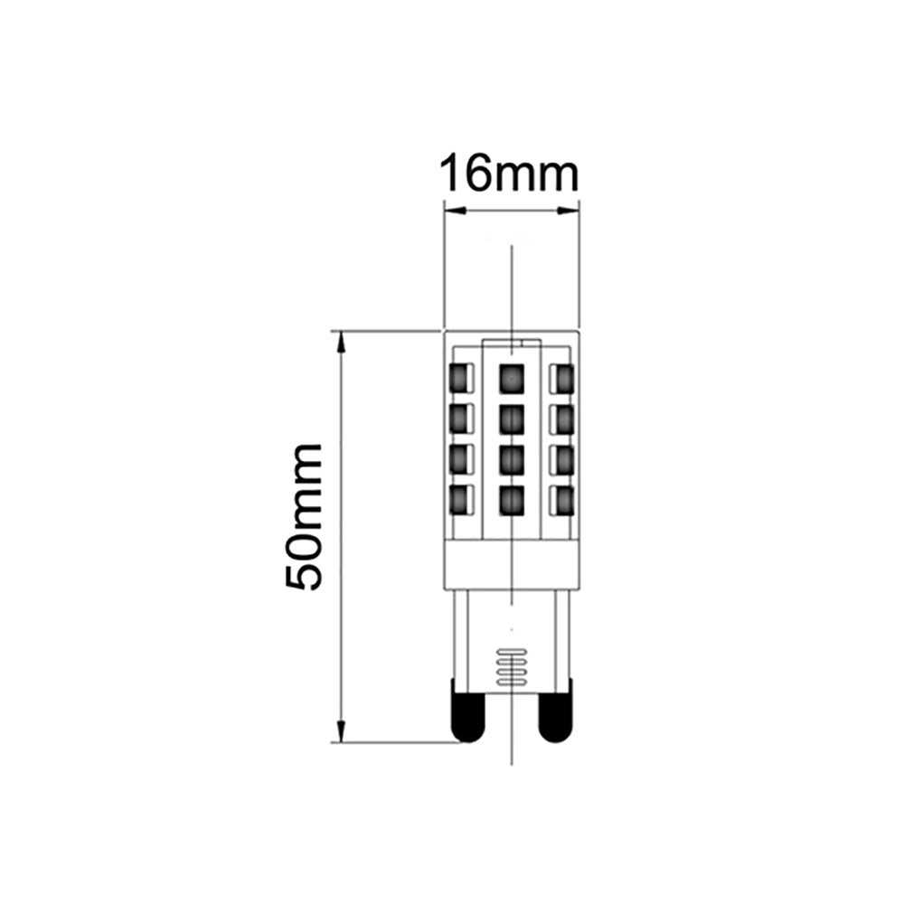 Buy LED Globes Australia LED Globe G9 3W 240V Polycarbonate 3000K - G90001