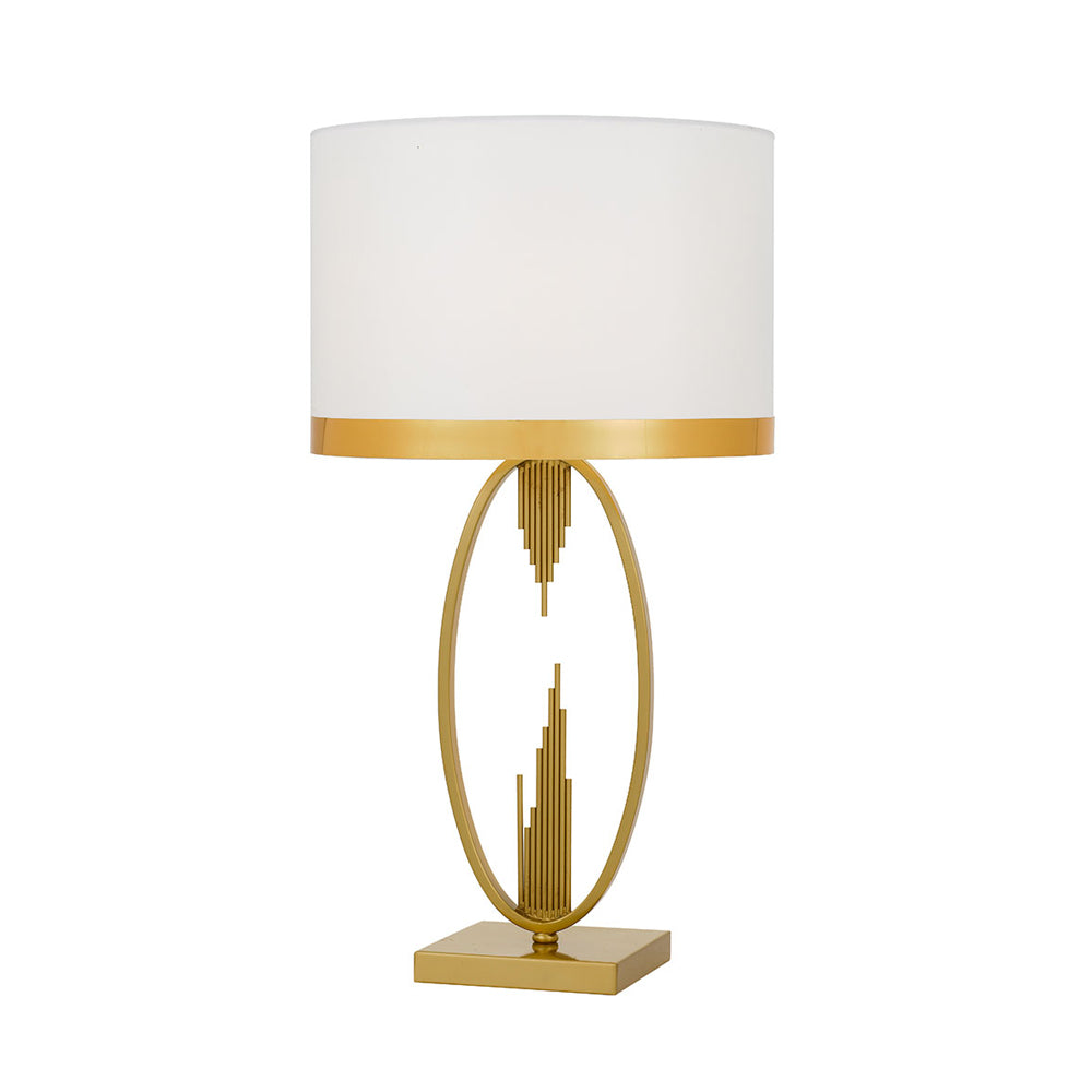 Gabriel 1 Light Table Lamp Antique Gold & White - GABRIEL TL-AGWH