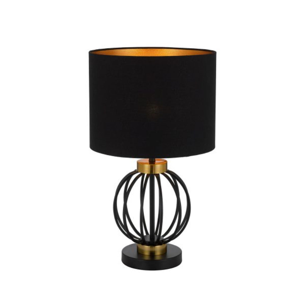 Grada 1 Light Table Lamp Antique Gold & Black - GRADA TL-BKAG