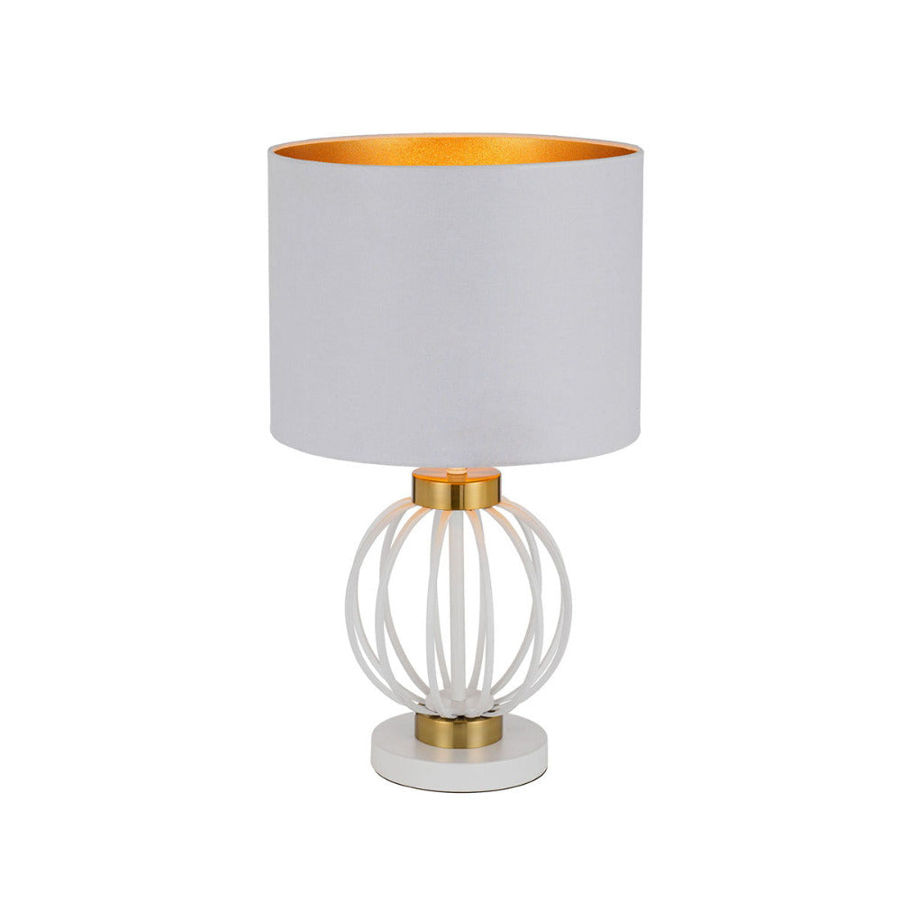 Grada 1 Light Table Lamp Antique Gold & White - GRADA TL-WHAG