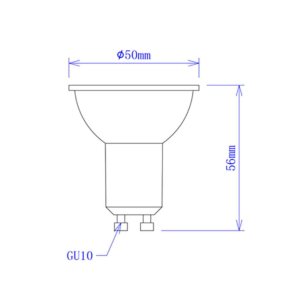 Buy LED Globes Australia LED Globe GU10 5W 240V Plastic Blue - GU10B01A