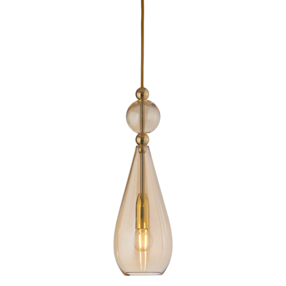 Buy Pendant Lights Australia Smykke Pendant Light W125mm Glass Shiny Gold - LA1011