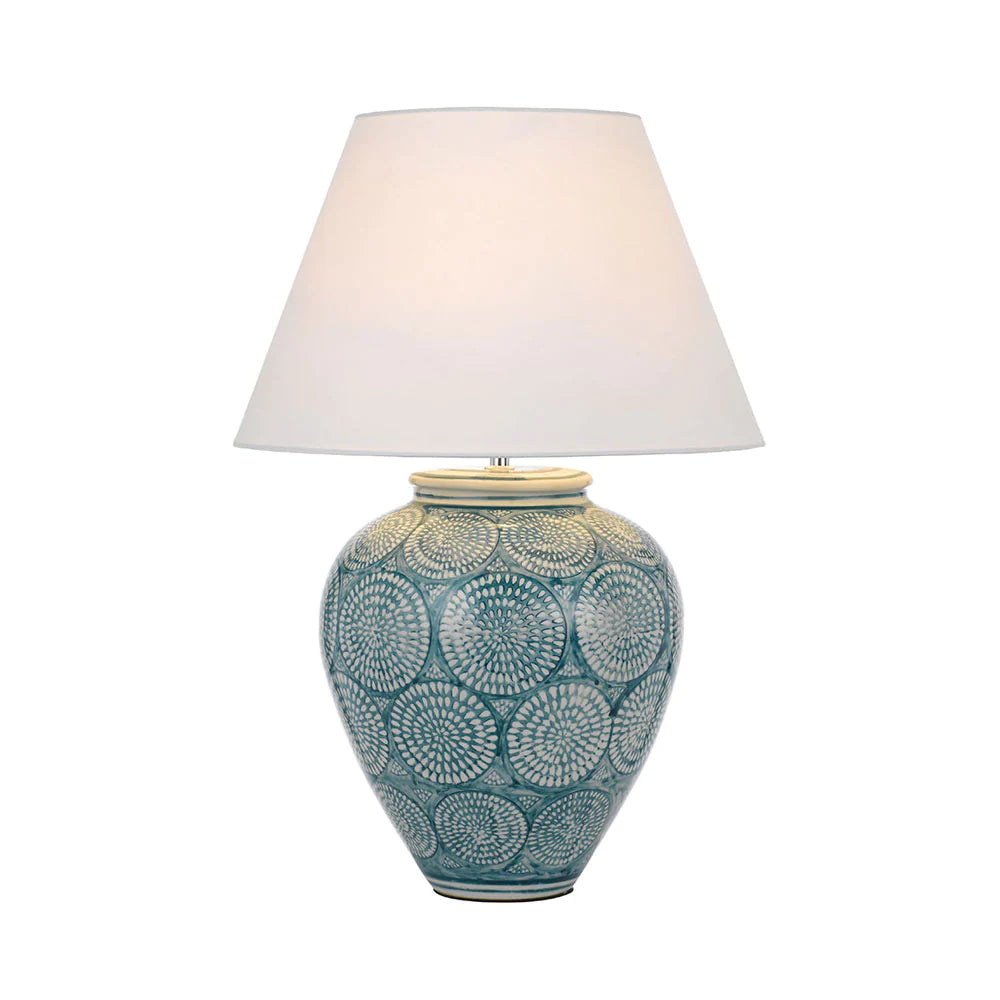 Hannah Table Lamp Ceramic/Blue - HANNAH TL-BLWH