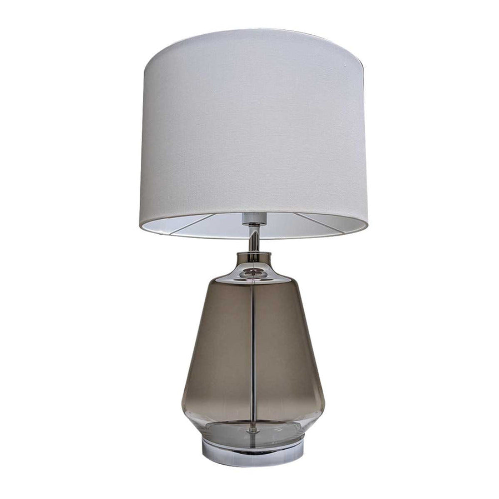 Buy Table Lamps Australia Harper 1 Light Table Lamp Smoke & White - HARPER TL-SMWH