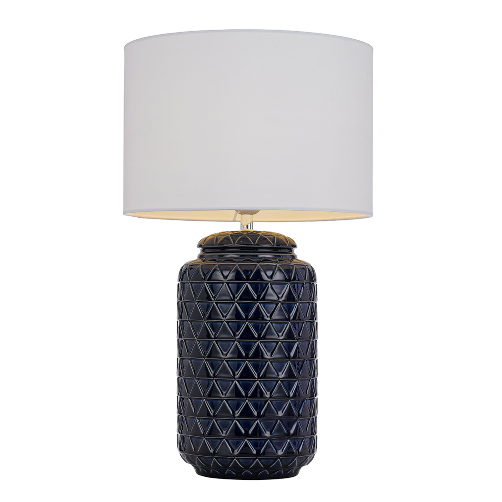 Buy Table Lamps Australia Heshi Table Lamp W300mm Blue Ceramic - HESHI TL-BLWH